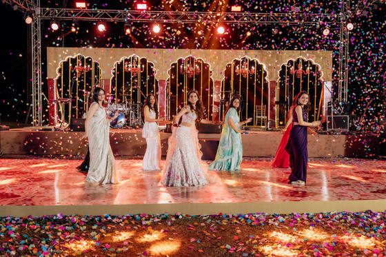 Prachi & Subham: sangeet décor at ITC Grand Goa